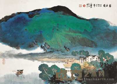 华拓 壬午(2002年)作 归庄图 镜心 59×83cm